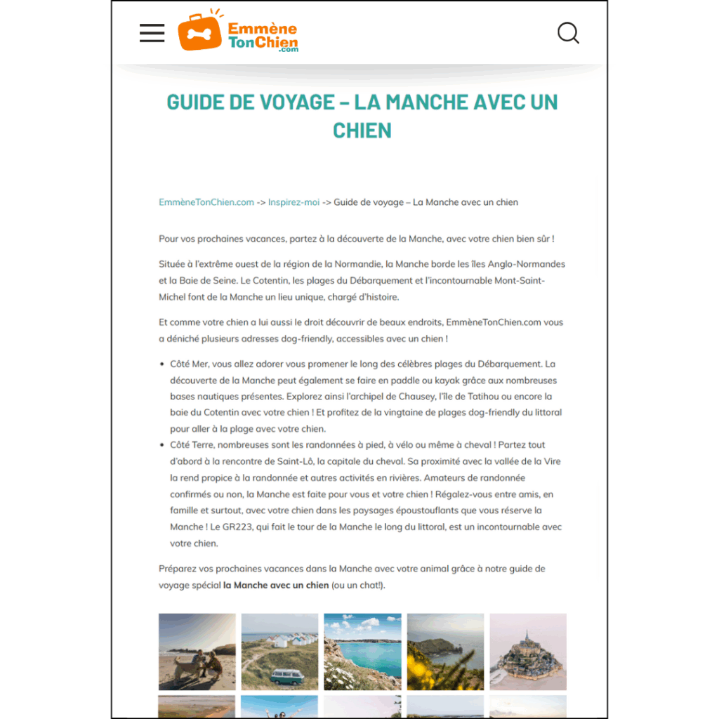 guide de voyage - département de la Manche - tourisme dog-friendly