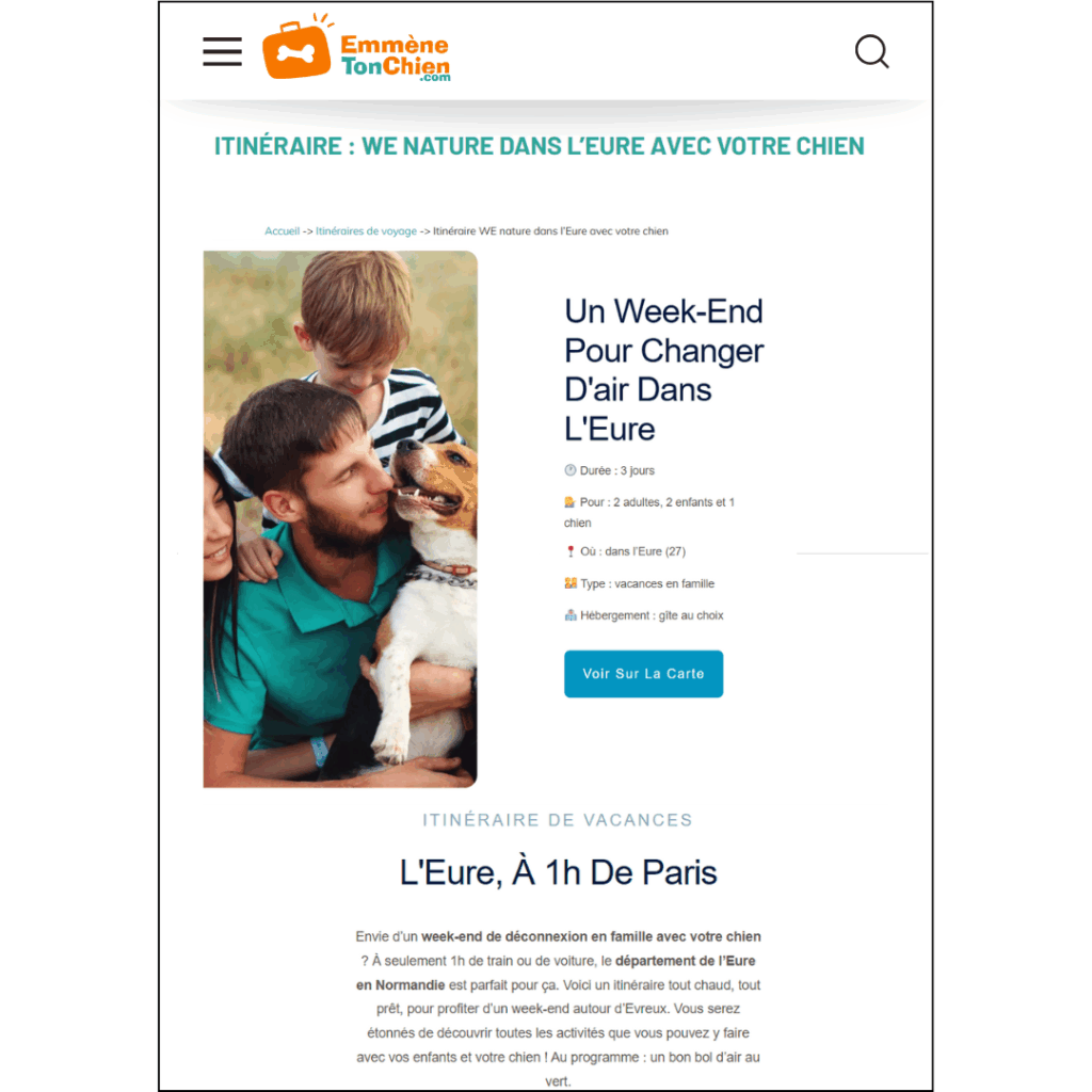 Itinéraire - tourisme Eure - intro