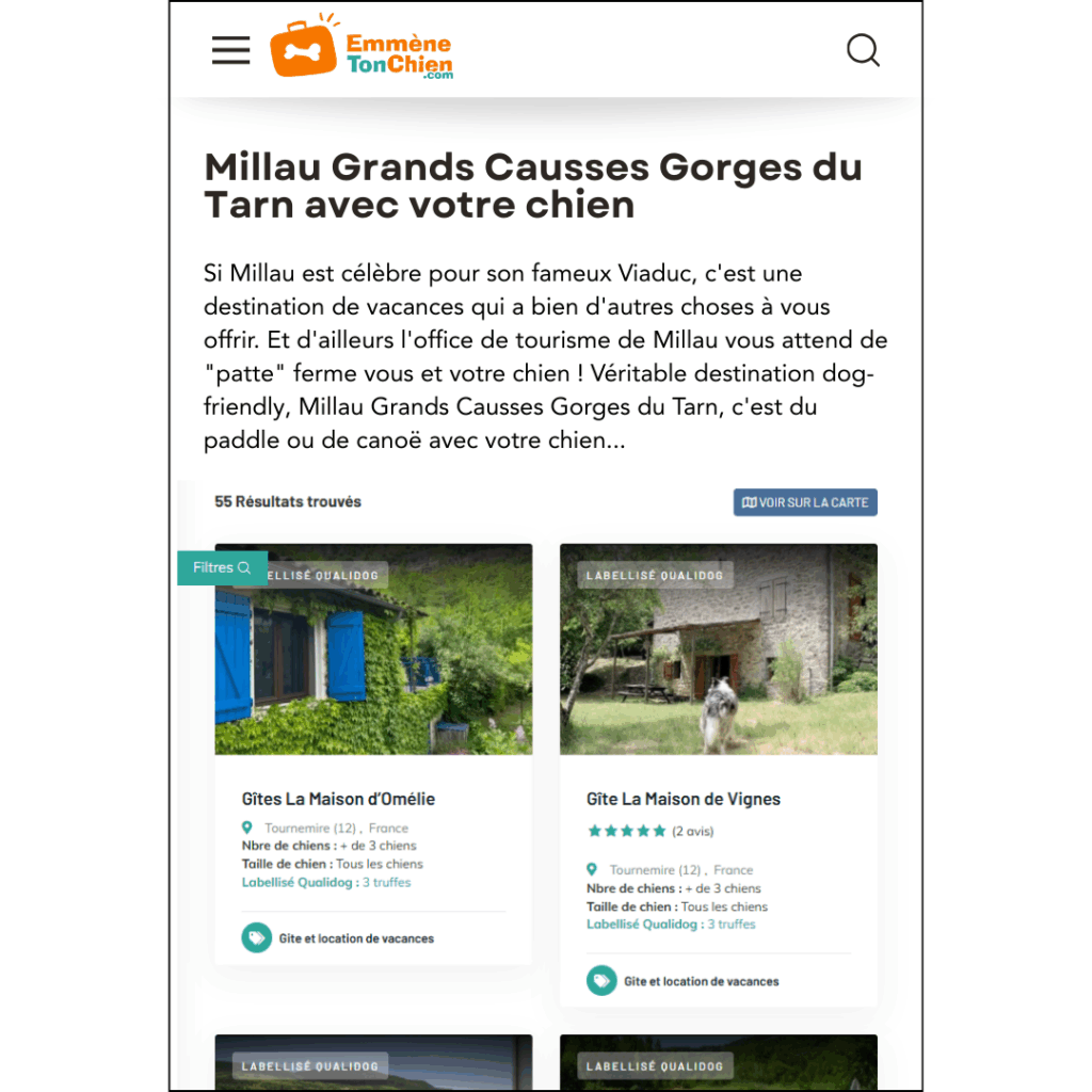 Page listing - OT Millau Grands Causses