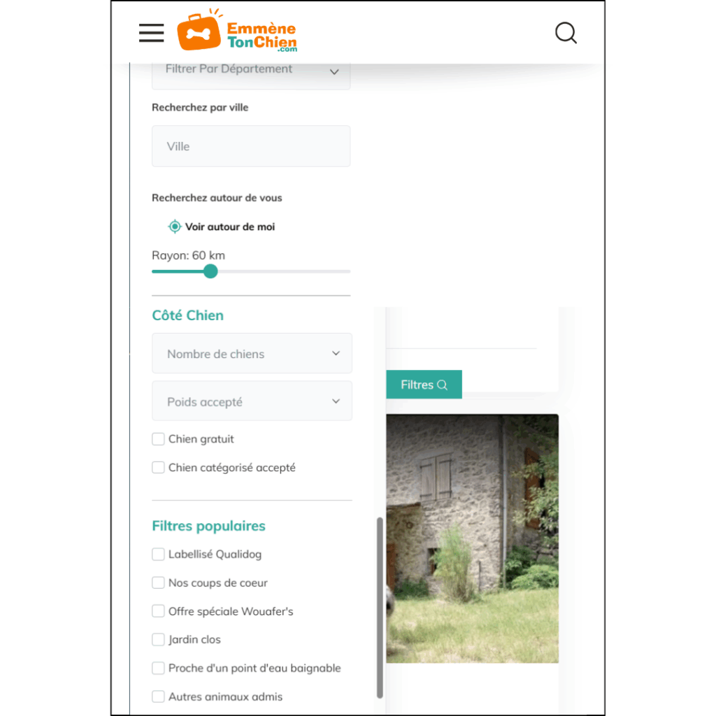 Page listing - OT Millau Grands Causses - filtres