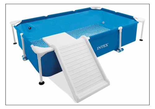 piscine tubulaire intex pour chien à placer sur un terrain hors sol