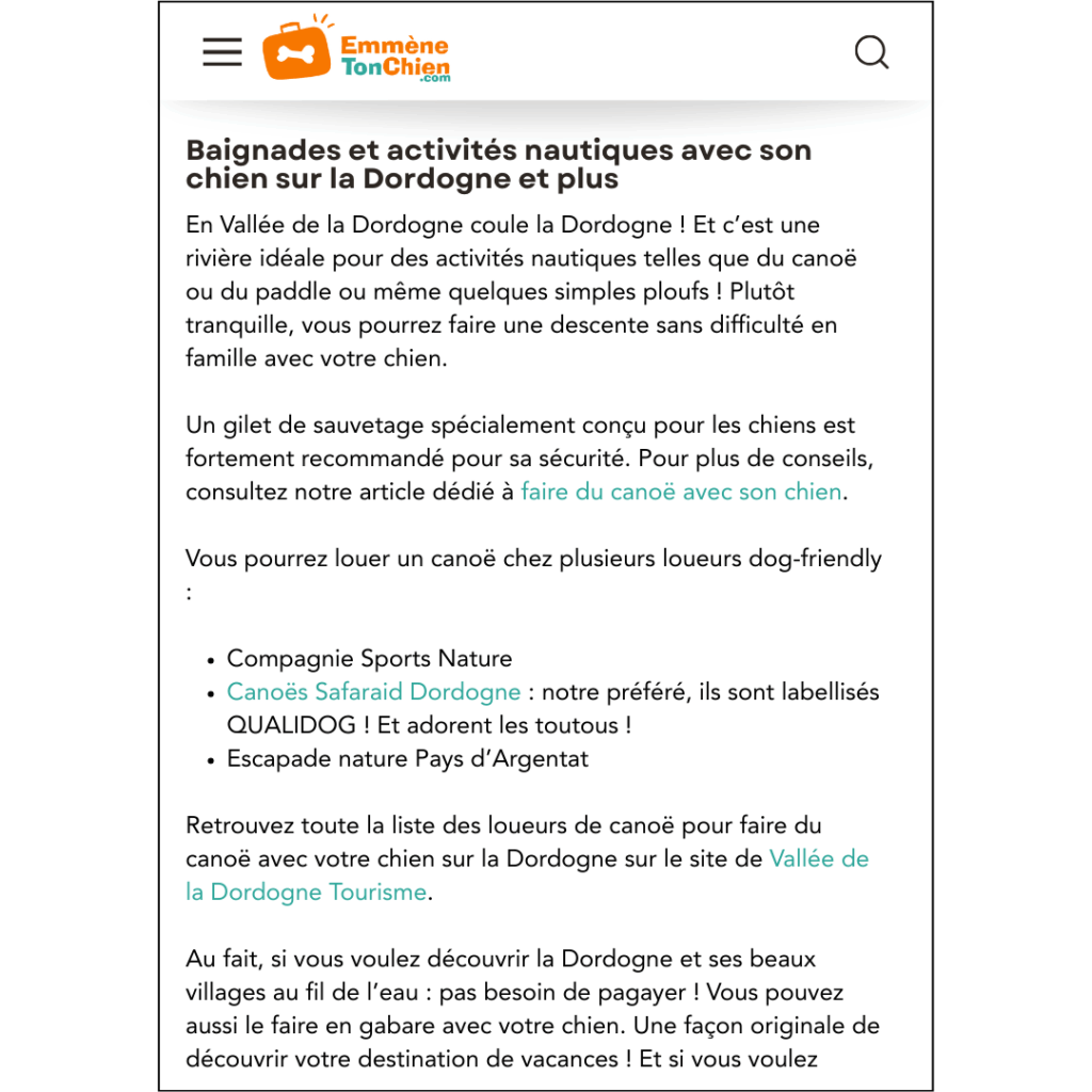 Publi-reportage - OT Vallée de la Dordogne - description