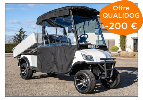 voiturette électrique avec benne et tout terrain bubber work